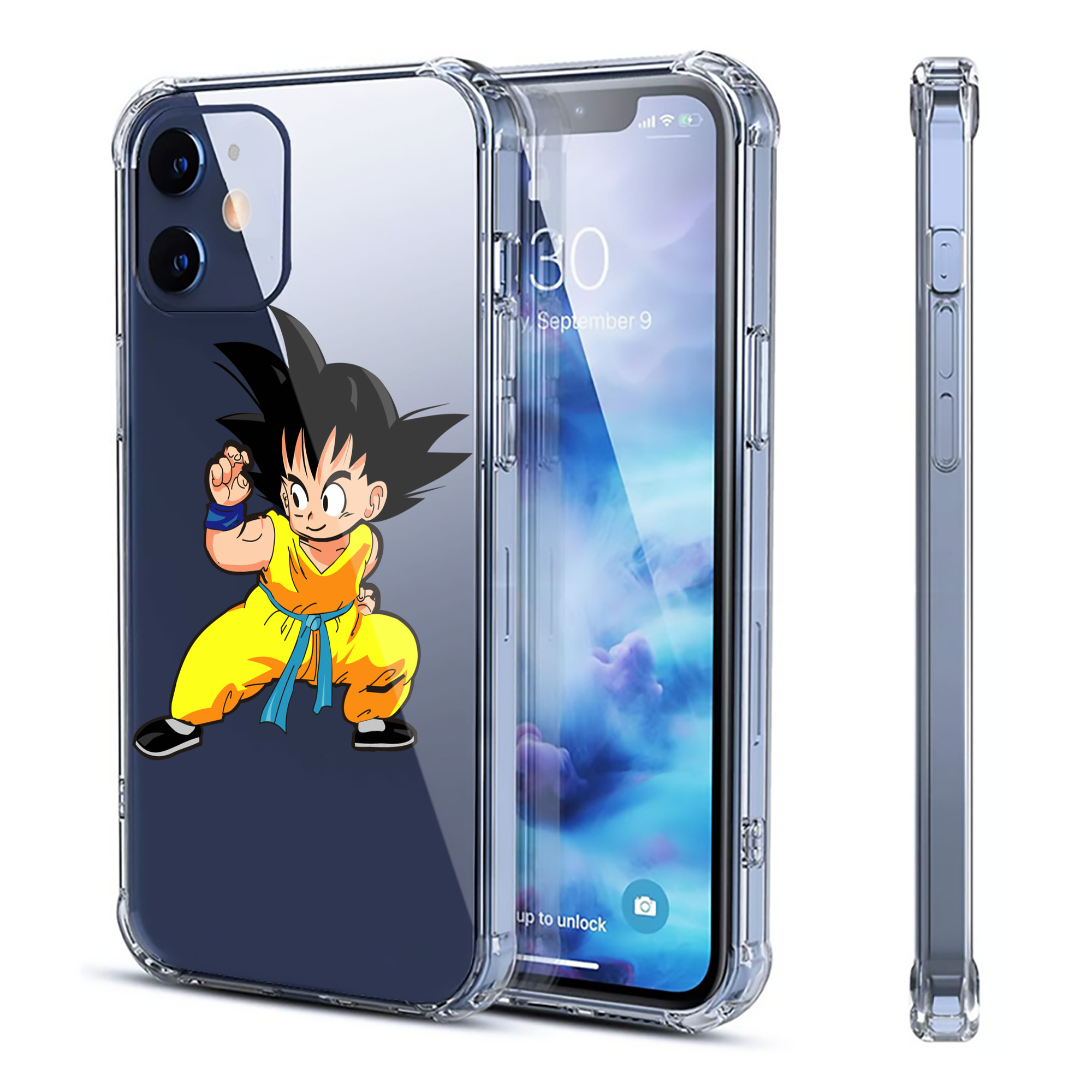 （画像用） ドラゴンボール 孫悟空（そん ごくう）Son Goku カカロット DRAGON BALL Kakarotto 【iPhone 12シリーズ対応】透明スマホケース（クリアソフトケース）